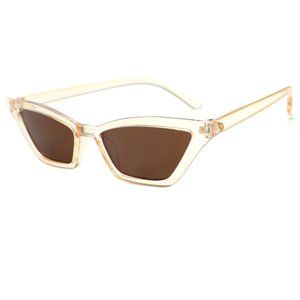 Cat Eye Y2K Eiffel 65 Aqua Vengaboys Sunglasses BROWN